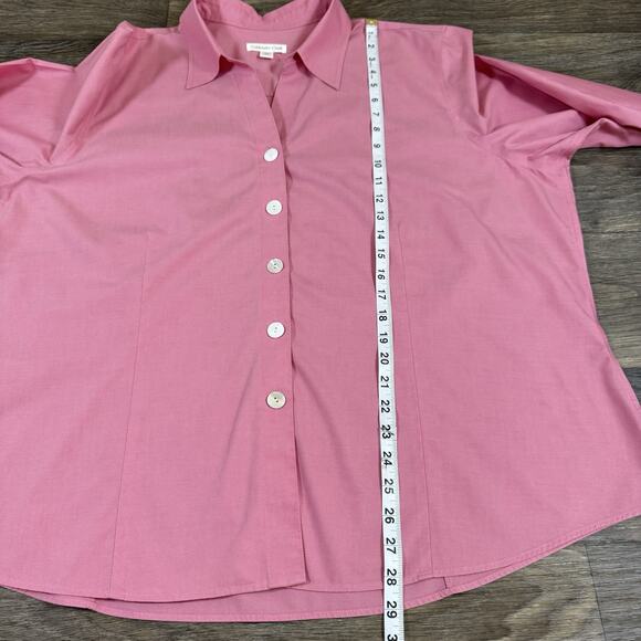 Coldwater Creek 100% Cotton Pink Long Sleeve Button-Up Tunic Size 3X - Picture 8 of 12